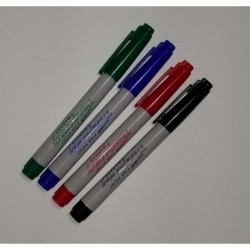 4 Color Marker Set Fine Print Damp Erase